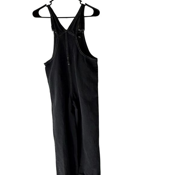 Hang Ten Girl's Size Large Black Cotton USA Denim Coveralls Overalls - Picture 6 of 9